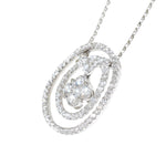 white gold diamond fashion pendant