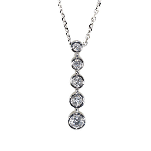 White Gold Diamond Journey Pendant