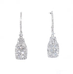 white gold diamond dangle earrings