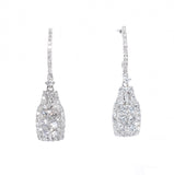 white gold diamond dangle earrings