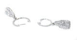 white gold diamond dangle earrings