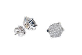 white gold diamond cluster stud earrings