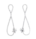white gold diamond butterfly earrings