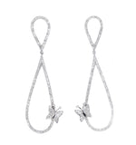 white gold diamond butterfly earrings