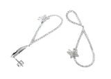 white gold diamond butterfly earrings