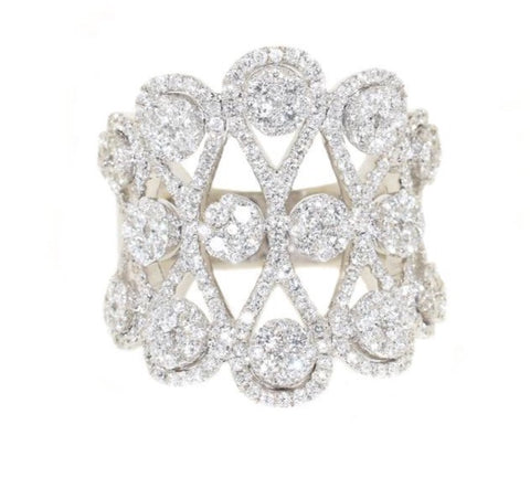 white gold diamond fashion ring