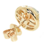 yellow gold opal and diamond earrings