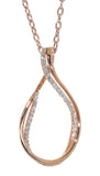 rose gold diamond swirl pendant