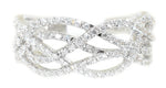 white gold diamond overlap ring
