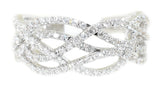 white gold diamond overlap ring