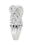 white gold diamond overlap ring