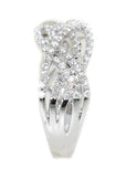 white gold diamond overlap ring