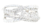 white gold overlap diamond lock ring