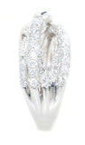 white gold overlap diamond lock ring