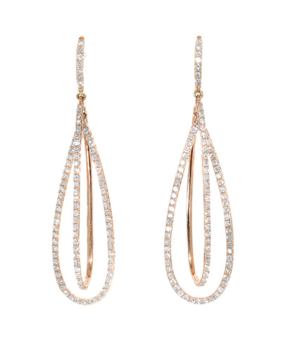 yellow gold diamond drop earrings