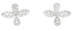 white gold diamond flower earrings
