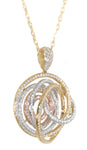 tri color diamond pedant 