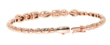 rose gold multi shape diamond bangle bracelet