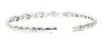 white gold multi shape diamond bangle bracelet