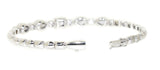 white gold multi shape diamond bangle bracelet