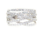 white gold diamond overlap ring