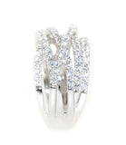 white gold diamond overlap ring