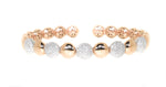 18kt Rose Gold Flexible Diamond Cuff Bracelet (.80 ctw)