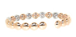 18kt Rose Gold Flexible Diamond Cuff Bracelet (.80 ctw)