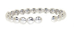 white gold flexible diamond cuff bracelet
