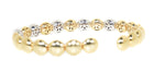 yellow gold flexible diamond cuff bracelet