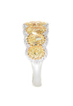 white gold and yellow gold fancy yellow and white diamond ring