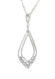 white gold diamond tear drop pendant