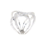 white gold fashion diamond loop ring