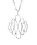 white gold diamond swirl pendant