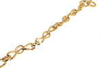 yellow gold diamond cut twisted link bracelet