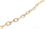 yellow gold and white gold link bracelet 