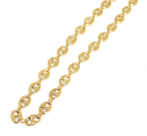 yellow gold link necklace 