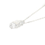 white gold multi shape diamond pendant necklace