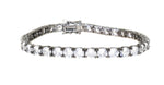 black rhodium plated sterling silver round cz tennis bracelet