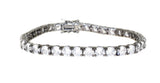black rhodium plated sterling silver round cz tennis bracelet