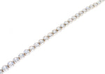 sterling silver round CZ bezel set tennis bracelet