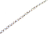 sterling silver round CZ bezel set tennis bracelet