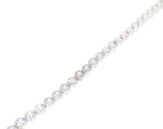 sterling silver cz tennis bracelet with milgrain