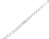 sterling silver cz tennis bracelet with milgrain