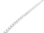 sterling silver round cut cz tennis bracelet 