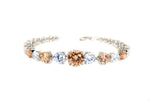 Sterling Silver Graduated Champagne CZ Tennis Bracelet