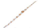 Sterling Silver Graduated Champagne CZ Tennis Bracelet