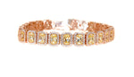 Sterling Silver Rose Gold Plated Yellow CZ Bracelet