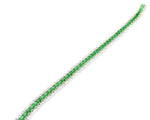 Sterling Silver Green CZ Tennis Bracelet 