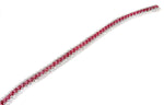 Sterling Silver Pink CZ Tennis Bracelet 